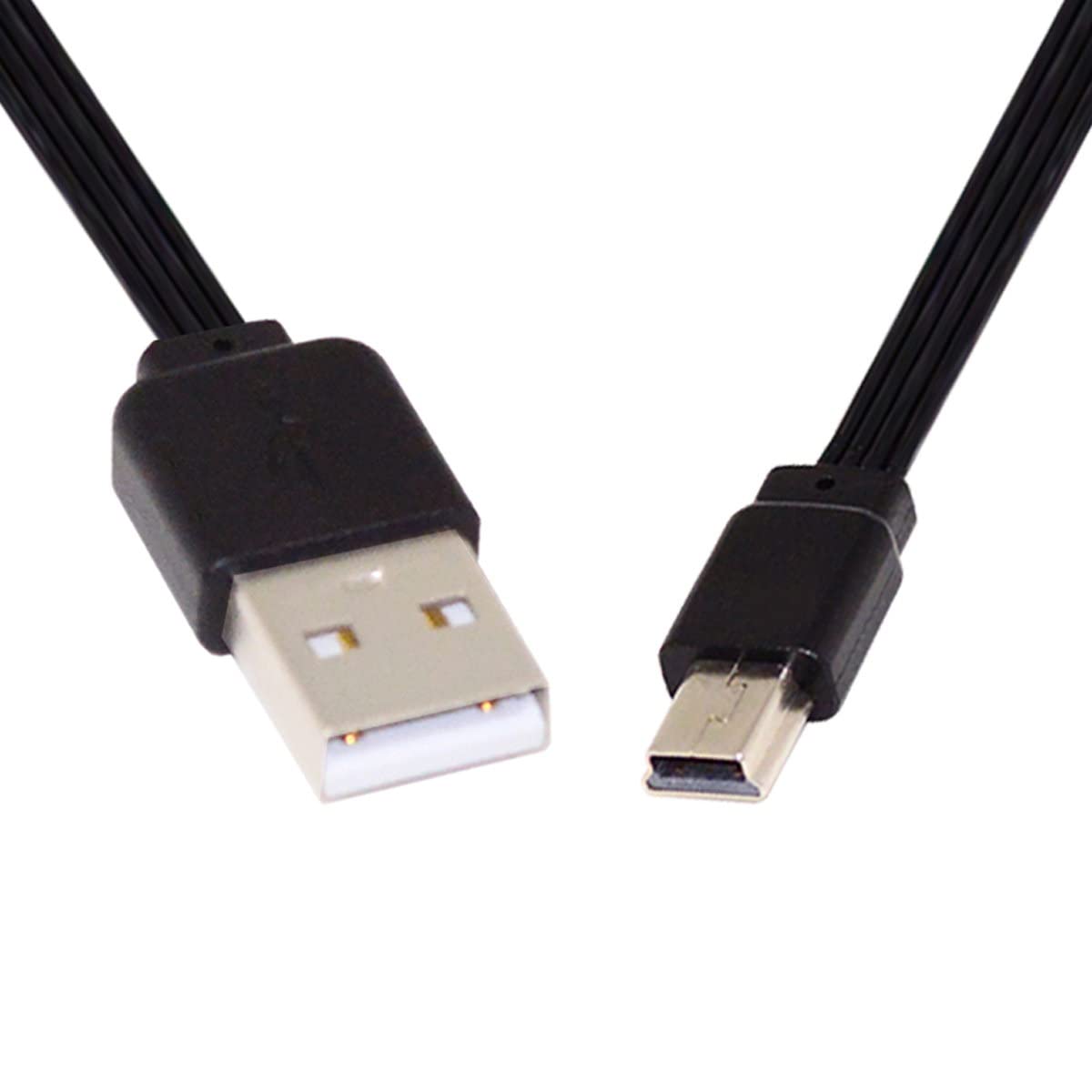 CY 13cm USB 2.0 Type-A Male to Mini 5Pin USB Male Data Flat Slim FPC Cable for FPV Disk Phone — image 1