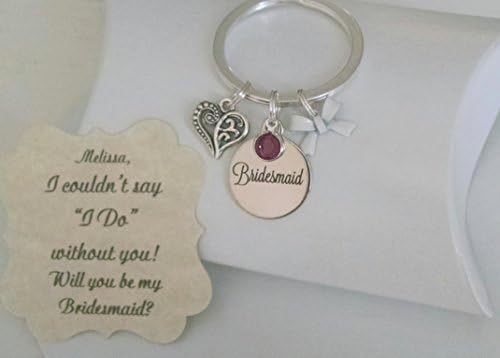 Unique Bridesmaid Gift, Bridesmaid Proposal, Tie The Knot, Bridesmaid Ask, Will You Be My Bridesmaid, Gift Bridesmaid, Keychain, Charm is Size of a Nickle, Maid of Honor, Matron of Honor