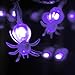 QPEY Halloween Spider String Lights, Battery Operated 20 LED Waterproof Decoration Lights for Indoor/Outdoor Halloween Party