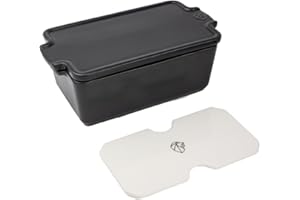 Peugeot Appolia 61715 Terrine with Press Function, Oven Dish, Ceramic, Slate, 20 cm