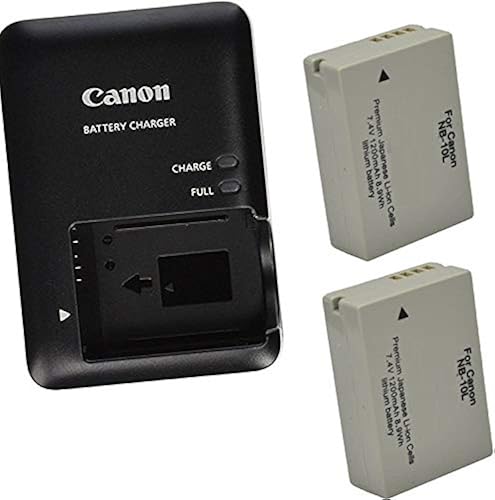 Camera 2x NB-10L Battery +Charger Kit For SX60 SX50 SX40 HS Canon