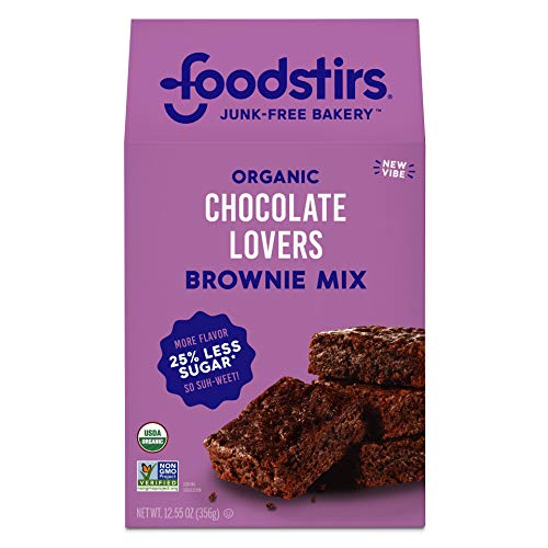 Foodstirs Organic, Non GMO Chocolate Lovers Brownie Mix, 13.9 Ounce (Pack of 3)