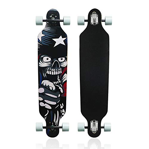 MammyGol Longboard Skateboard 42 Inch Maple Skateboard Drop Through Complete Cruiser