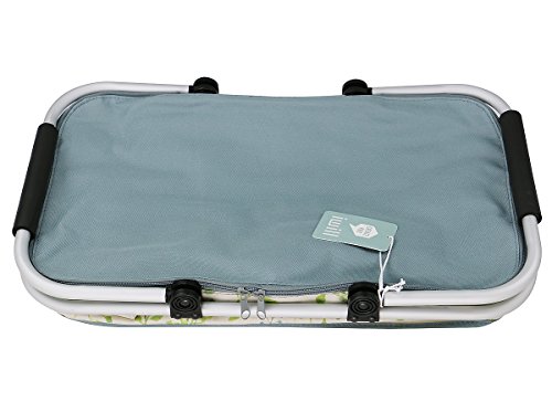 Fashion Picnic Cooler Bag for Picnic Lunch, Family Gatherings, Fruit Drinks Beer Refrigerated, Cooked Food Insulation, Foldable, Portable Picnic Baskets, Lunch Bags, Lunch Boxes, Leaves - Thumbnail 4