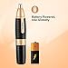 Nose Hair Trimmer Men’s Nose Trimmer 2 in 1 Battery Operated Eyebrow Trimmer for Men AA Battery Included