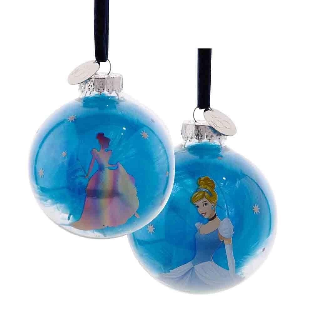 Disney 100 – Christmas Blue Glass Bauble – Cinderella