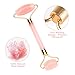 MANGZ Jade Roller Massager for Face Anti-Aging Wrinkle Jade Facial Roller 100% Natural Rose Quartz Slimming Tool for Face Eyes Neck Massage Rejuvenate Skin