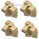 The Display Guys~ Pack of 100 Cotton Filled Cardboard Paper Kraft Jewelry Box Gift Case - Kraft Brown (2 1/8x1 5/8x3/4 inches #11)