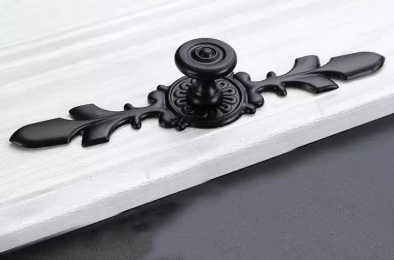 1pcs Drawer Handle Kitchen Cupboard Handle Cabinet Handle Kitchen Handle Drawer Pull with Knob Handle Design for Cabinet Cupboard Kitchen Hardware(Black Small Set)