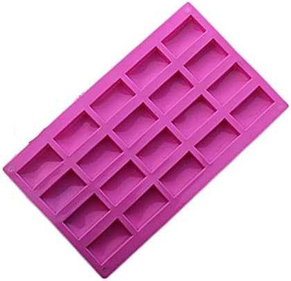 PIAGO 1 Pcs 20 Cavities Rectangle Silicone Cake Baking Mold Cake Pan Muffin Cups Handmade Soap Moulds Biscuit Chocolate Ice Cube Tray DIY Mold