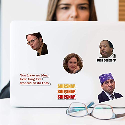 The Office Sticker Pack of 50 Stickers - Funny Waterproof Vinyl Stickers for Laptops, Hydro Flasks, Water Bottles, Computers, Phone