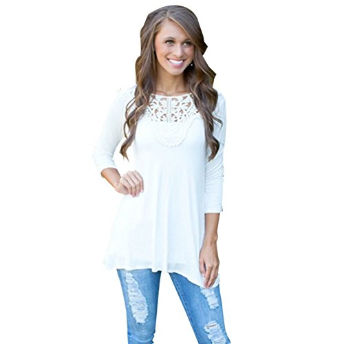 Blooming Jelly Women's Vintage Crochet Lace Blouse Tops Embroidery Shirt