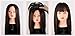BESTLEE Synthetic Human Hair Mono Hairpiece for Hair Loss Clip in/on Hair Topper with Air Bangs 12 Inches (Dark Brown)