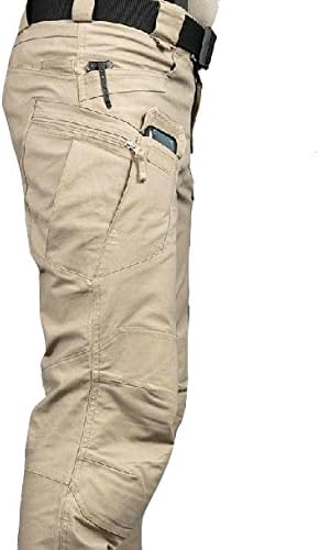 MountainYard Tactical Hunting Cargo Pants – Army Security Military Combat Hiking Trousers – Durable and Stretchable Material (khaki, 32" - 34")
