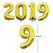 Gold 2019 Balloons Decorations with 10ft Metallic Gold Foil Fringe Curtain Bundle – Large, Pack of 45, Graduation Party Supplies, Large Size, Gold, Black, White, Latex Balloons, Star Balloons, Confetti Balloons, Best for Graduation, New Year Eve Party Supplies, New Year Decorations