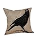 Paymenow Happy Halloween Crow Pillow Cases Linen Sofa Bed Cushion Cover Home Decor (18" x 18", E)