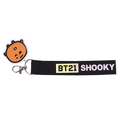 Springcorner Hot Cute Plush Cartoon Keychain Key Ring Bag Streamers for Fans BTS (SHOOKY)