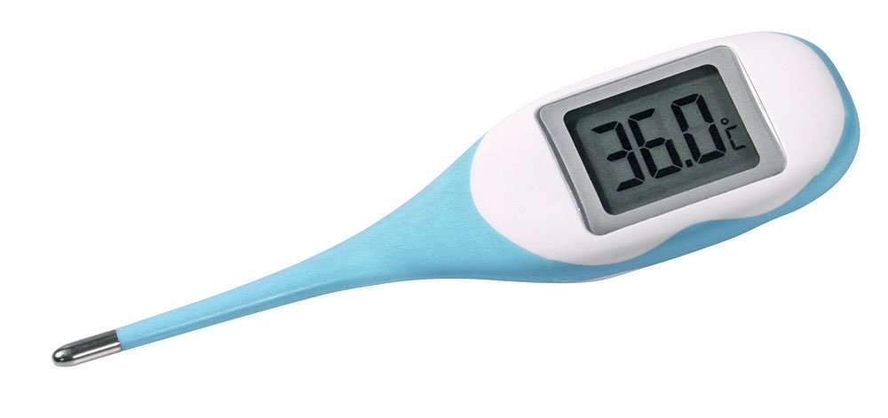 Kerbl Digital thermometer BigScreen, waterproof, blue-white