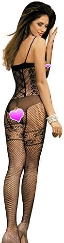 Jubileens Sexy Fishnet Open Crotch Corest Bodystocking Bodysuit Tights Lingerie