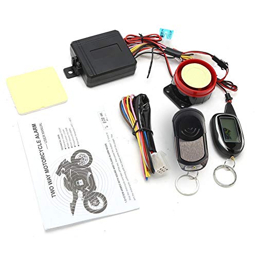 BANVIE 2 Way Motorcycle Security Alarm System with Remote Engine Start