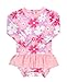 RuffleButts® Baby/Toddler Girls Happy Petals Peplum One Piece Rash Guard - 3-6m