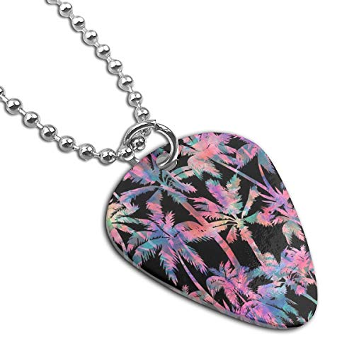 HUEH HUFW Cool Military Necklaces Super Pink Tropical Palm Tree to My Son Dog Tag Best Son Birthday Graduation Gifts for Great Gift Idea