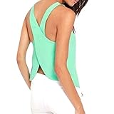 iecool Women's Sexy Cross Bare Back Candy Camis Tank Top