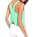 iecool Women's Sexy Cross Bare Back Candy Camis Tank Top