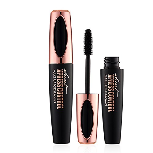 4D Silk Fiber Eyelash Mascara, Natural Thick Thickening & Lengthening Lash Mascara, Long Lasting, Waterproof & Smudge-Proof, All Day Exquisitely Lush, Full, Long, Thick, Smudge-Proof Eyelashes - 2Pcs