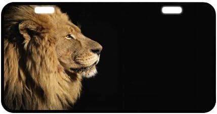 Lion License Plate with Cheap Sale-11.8" X 6.1" inches-Black Trim