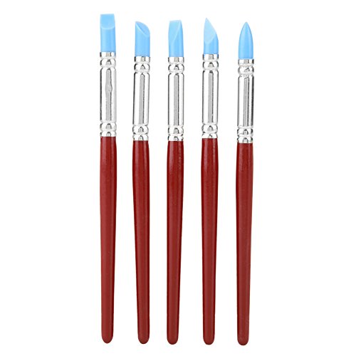 Rubber Tip Paint, 5Pcs Color Shapers Silicone Pen for Clay Sculpture Pottery DIY Shaping Carving Tool