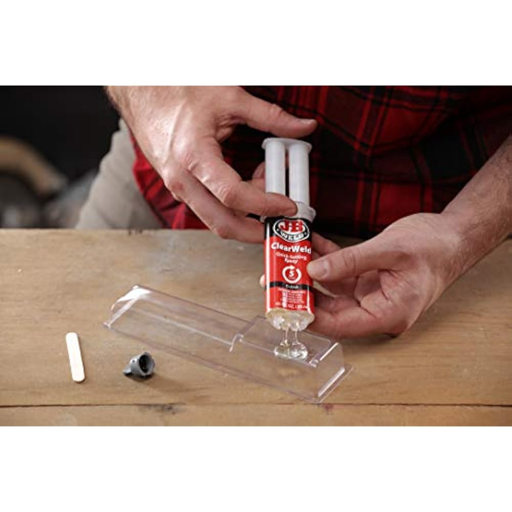 50112 ClearWeld QuickSetting Epoxy Syringe Clear 25 Ml JB Weld