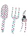 GS Tools 3 Piece Aluminum Garden Tool Set with Floral Print, Gardening Tool Kit – Hand Trowel, Fork, Pruning Shear Best Gift for Women and Childrenthumb 1