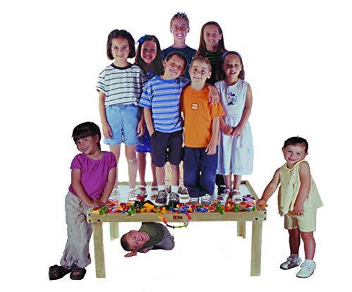 NILO N51 Kid's Table Compatible with Legos, Duplo, Trains, Games, Building, Lincoln Logs Safe Fun for Children Educational Toy Board Durable (Accessory Holes, 49x33x19) - Thumbnail 2
