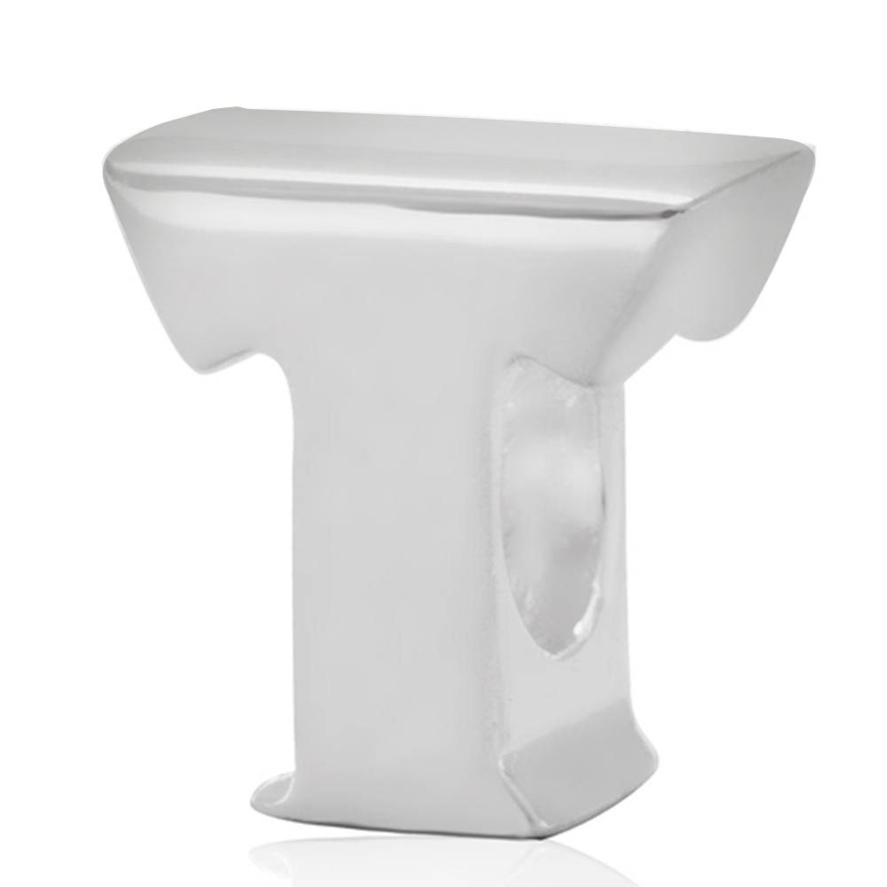 Alphabet Charms 925 Sterling Silver Beads Letter Initial T Charm Anniversary Charm Words Charm fits Pandora Charms Bracelet (T)