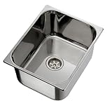 Ambassador Marine Rectangle Stainless Steel Brushed Finish Sink, 13 1/4-Inch Long x 10 1/2-Inch Wide x 7 1/8-Inch Deep