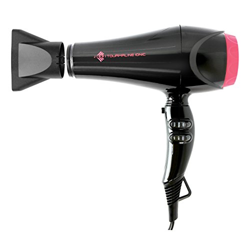 JINRI Professional Salon Hair Dryer with 1875W and Negative Ion Ceramic Hair dryer 2 Speeds 3 Heat Settings ,Black color