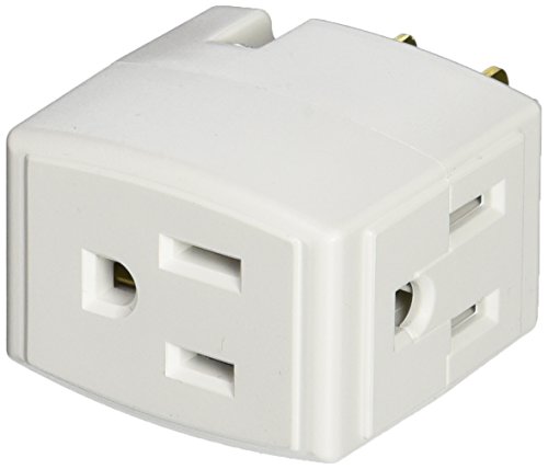 Leviton 692-W 15 Amp, 125 Volt, Triple Cube Grounding Adapter, White - Image 4