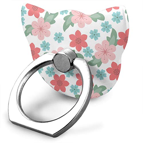 Phone Stand Summer Flower Cat Type Ring Mobile Phone Holder Adjustable 360Â° Rotation Finger Grip Holder for IPad Phone X/6/6s/7/8/8 Plus/7, Galaxy S9/S9 Plus/S8/S7 Android Smartphone