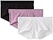 Hanes Women's 3 Pack Comfortsoft Cotton Stretch Boy Brief with Lace Panty, Assorted, 7
