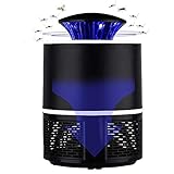 Electric Mosquito Trap Lamp - USB Powered UV LED Attractant Insect Killer Built in Fan Mosquito Catcher - User Friendly & Eco-Friendly - Ideal Indoor Use (Black)