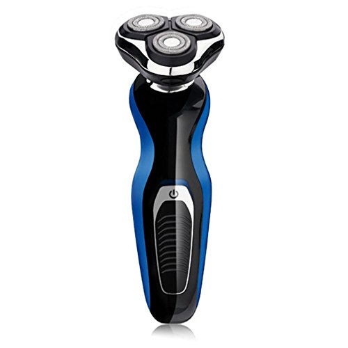 Rechargeable Electric Shaver 4D Triple Floating Blade Heads Shaving Razors Trimmer Barber Machine Blue