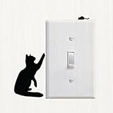 Woaills Switch Sticker, Vinyl Cartoon Cat And Mouse Wall Decorating Decal Room Window Decor (C)