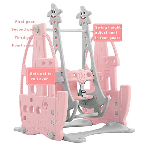 Toddler Climber Swing and Slide Set, 4 in 1 Climber Slide Playset w
