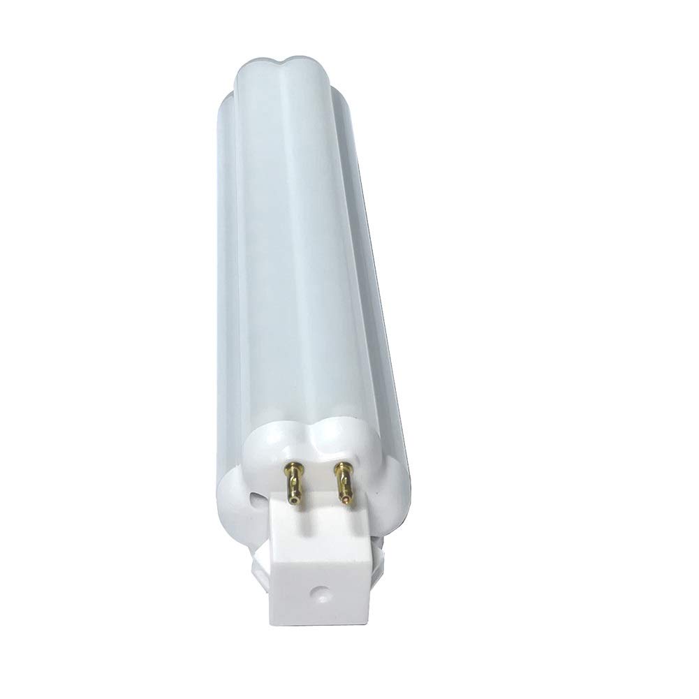 Gx24 Led Bulb 4 Pin 12w PL Retrofit Lamp 4000k Daylight Eye Protection GX24Q LED Recessed Reading Desk Table Down Light 360 Degree Beam 26W CFL Equivalent No UV, 2 Pack (2 PACK,Remove/Bypass Ballast)