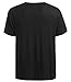 Latuza Men's V-Neck Elastic T-Shirt M Black