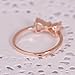 Fashion Plaza Christmas Gift Women Jewelry Bow Ring with Triangle Cubic Zirconia R422