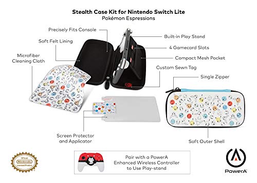 PowerA Stealth Case Kit for Nintendo Switch Lite - Pokemon Expressions - Nintendo Switch - //coolthings.us