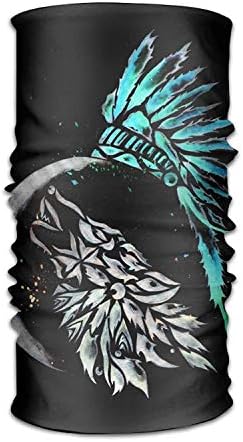 ERCGY Indian Wolf Art Headwear Bandanas Seamless Headscarf Outdoor Sport Headdress Running Riding Skiing Hiking Headbands