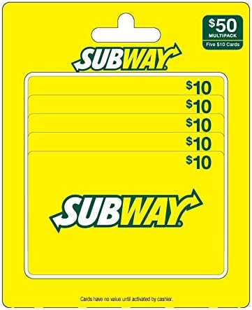 Subway Multi Pk Gift Card